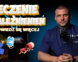 Leczenie uzależnień: dowiedz się, jak wyjść z alkoholizmu. Wizerunek lekarza i symbol medyczny.