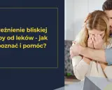 Mężczyzna pociesza płaczącą kobietę. Obraz ilustruje uzależnienie psychiczne przykłady, jak rozpoznać i pomóc bliskiej osobie.